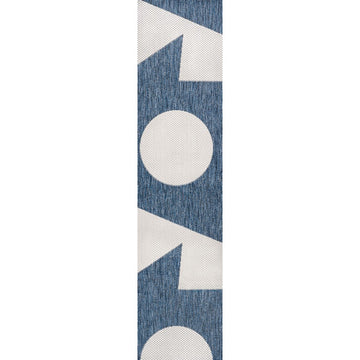 Lucian Modern Geometric Abstract Two-tone Indoor/Outdoor Area Rug